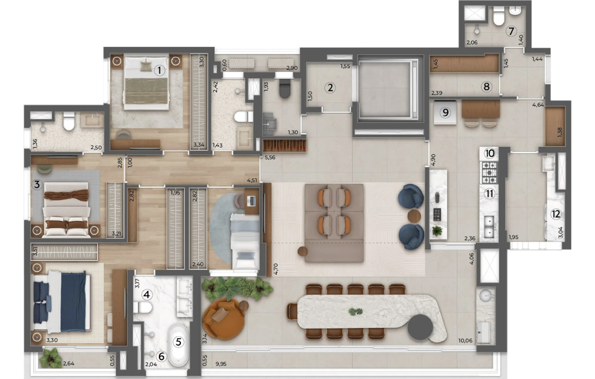 Planta 189 m² Tipo